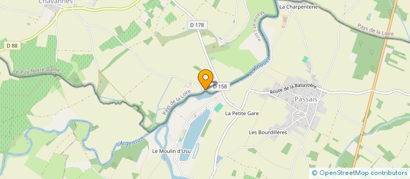 localisation de l'entreprise LE COTEAU  LE PUY-NOTRE-DAME