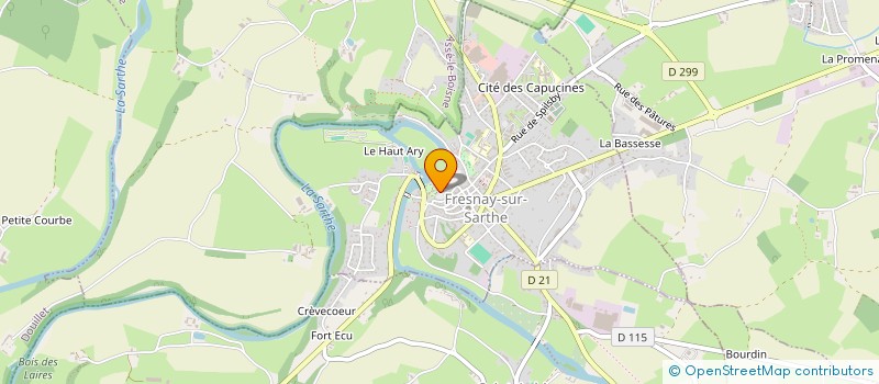 localisation de l'entreprise LE COTEAU DES VIGNES à FRESNAY-SUR-SARTHE