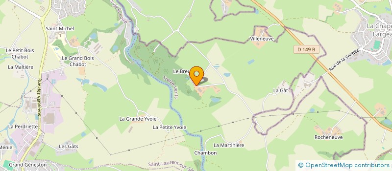 localisation de l'entreprise LE COTEAU DU BREUIL à TREIZE-VENTS