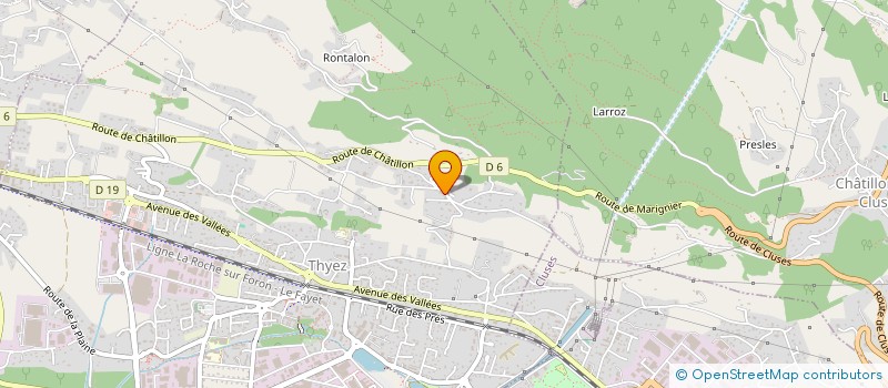 localisation de l'entreprise LE COTEAU EST  THYEZ