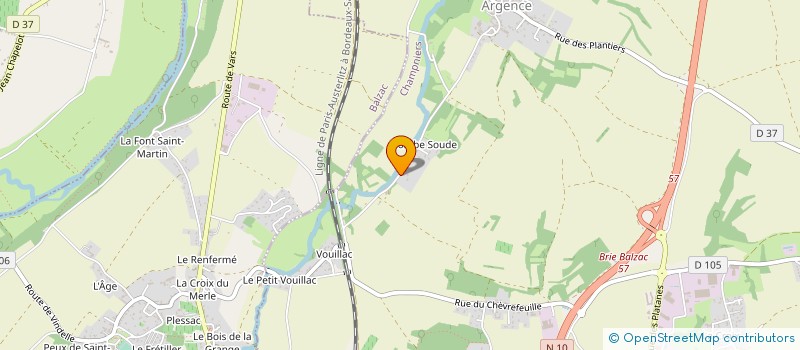 localisation de l'entreprise LE COTEAU FLEURI à CHAMPNIERS