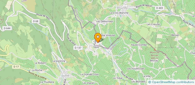 localisation de l'entreprise LE COTOYANT  PRUZILLY