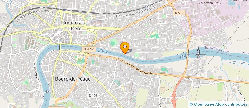 localisation de l'entreprise LE COTTAGE  ROMANS-SUR-ISERE