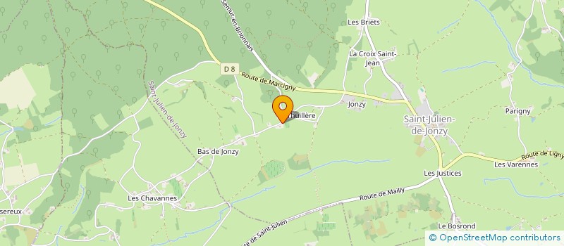 localisation de l'entreprise LE COTTAGE AUX PRES VERTS  SAINT-JULIEN-DE-JONZY