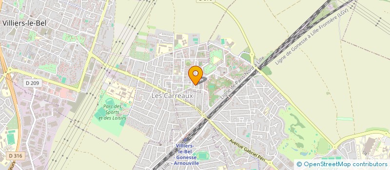 localisation de l'entreprise LE COTTAGE PARISIEN  VILLIERS-LE-BEL