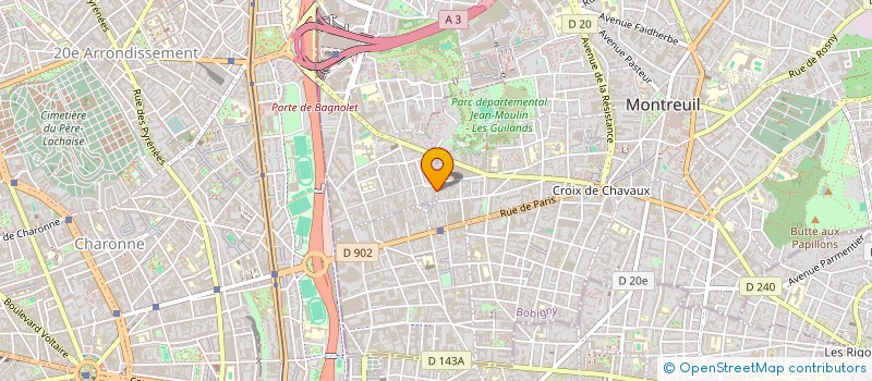 localisation de l'entreprise LE COULET  BAGNOLET