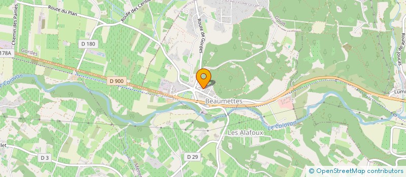 localisation de l'entreprise LE COULET ROUGE  ROUSSILLON