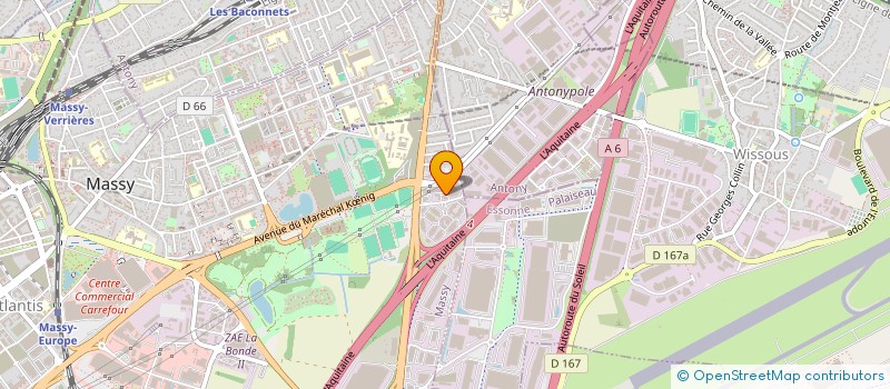 localisation de l'entreprise LE COULOME à MASSY