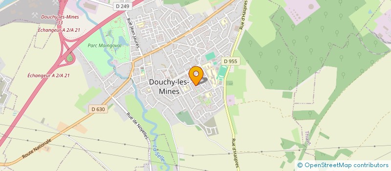 localisation de l'entreprise LE COUNTRY SPIRIT CLUB à DOUCHY-LES-MINES
