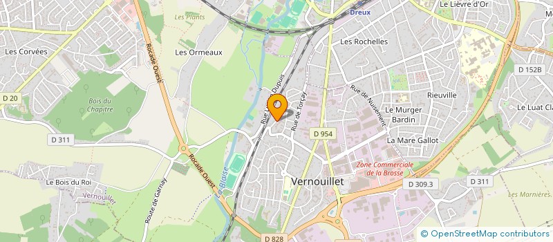 localisation de l'entreprise LE COUP DE PATTE DU LABRADOR à VERNOUILLET