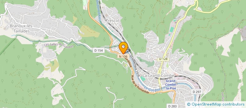 localisation de l'entreprise LE COUP DE PATTOUNE  LAVAL-PRADEL