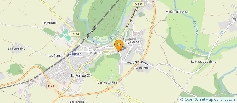 localisation de l'entreprise LE COURANT ALTERNATIF  LUSIGNAN