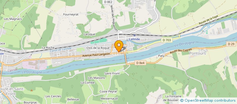 localisation de l'entreprise LE COURANT LINDOIS ART.COM.IND.  LALINDE