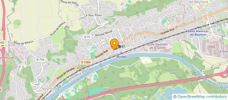 localisation de l'entreprise LE COURANT PASSE à MIRIBEL
