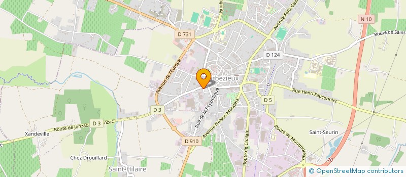 localisation de l'entreprise LE COURET  BARBEZIEUX-SAINT-HILAIRE