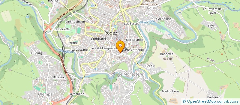 localisation de l'entreprise LE COURRIER DES FAMILLES à RODEZ