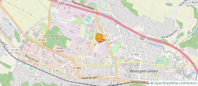 localisation de l'entreprise LE COURRIER LIBERTE à BOURGOIN-JALLIEU