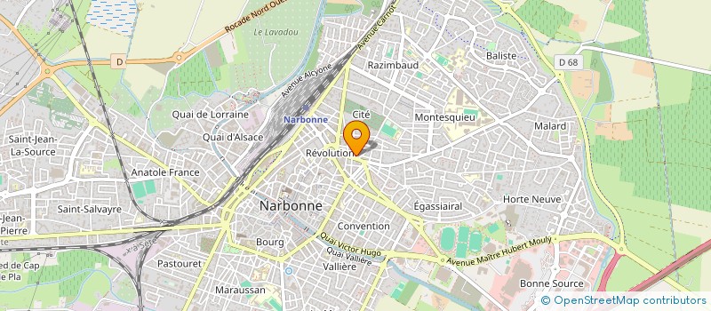 localisation de l'entreprise LE COURS JULES VERNE à NARBONNE
