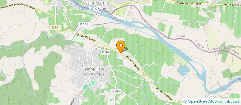 localisation de l'entreprise LE COURT CIRCUIT à SAINT-JULIEN-DE-PEYROLAS