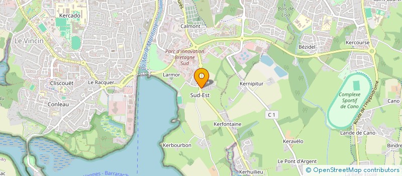 localisation de l'entreprise LE COURTIL D'ARCAL à VANNES