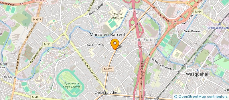 localisation de l'entreprise LE COURTIL DE LA VALLEE à MARCQ-EN-BARŒUL