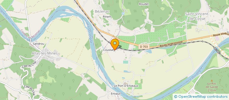 localisation de l'entreprise LE COUSTATY  SAINT-VINCENT-DE-COSSE