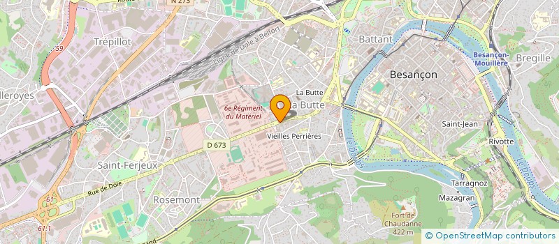 localisation de l'entreprise LE COUSTY à BESANCON