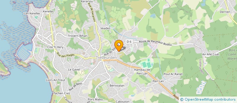 localisation de l'entreprise LE COUTELLER-LE LOARER  TREBEURDEN