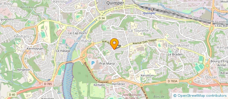 localisation de l'entreprise LE COZ à QUIMPER