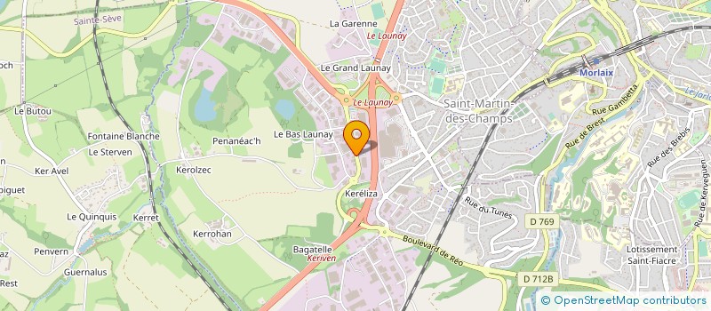 localisation de l'entreprise LE COZ PEINTURE à SAINT-MARTIN-DES-CHAMPS