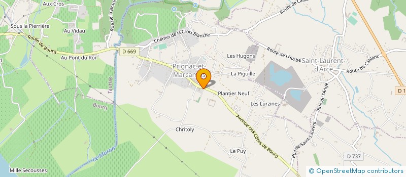 localisation de l'entreprise LE CRAYON MAGIQUE à PRIGNAC-ET-MARCAMPS