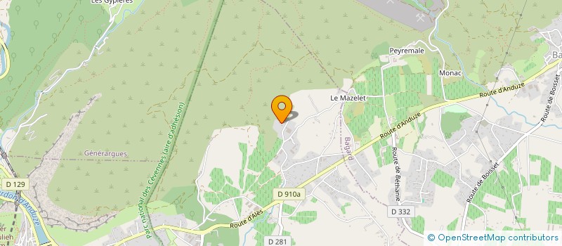 localisation de l'entreprise LE CRES  BOISSET-ET-GAUJAC