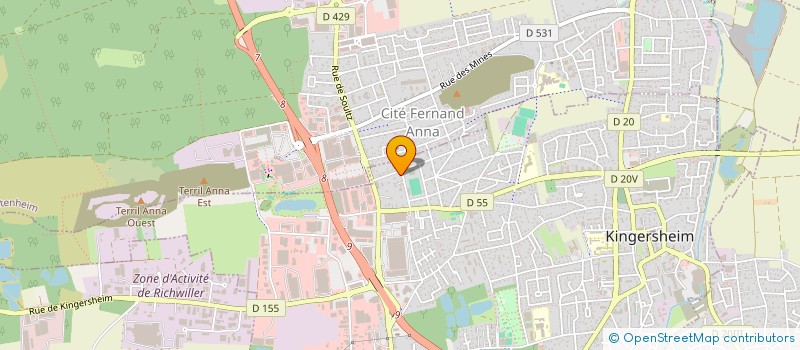 localisation de l'entreprise LE CRET  KINGERSHEIM