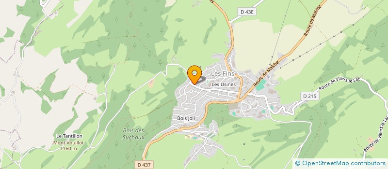 localisation de l'entreprise LE CRET LA COTE  LES FINS