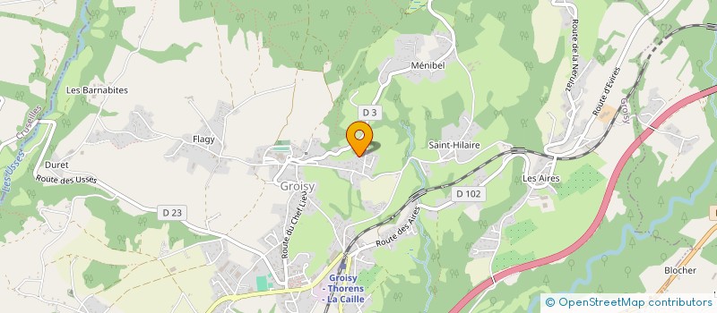 localisation de l'entreprise LE CRET MARTIN  GROISY