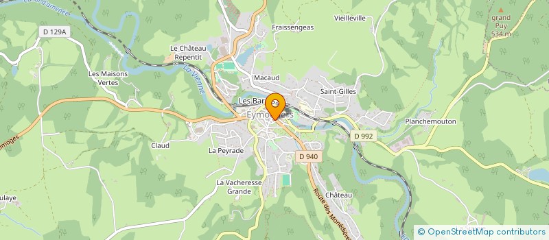 localisation de l'entreprise LE CREUSET à EYMOUTIERS