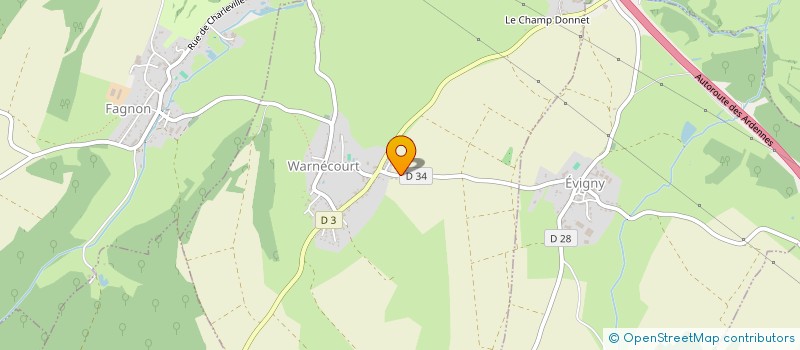 localisation de l'entreprise LE CREUX  WARNECOURT