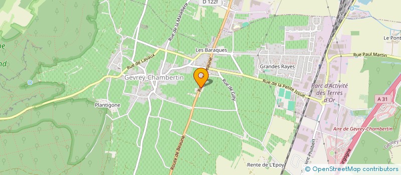 localisation de l'entreprise LE CREUX BROUILLARD  GEVREY-CHAMBERTIN