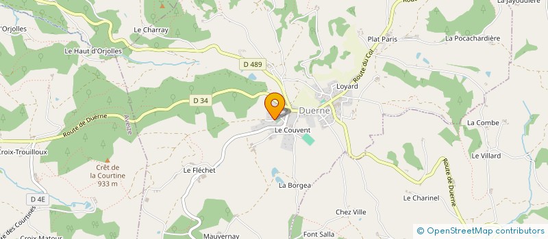 localisation de l'entreprise LE CREUX DARCHETTE  DUERNE