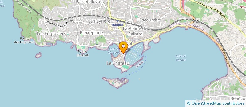 localisation de l'entreprise LE CREUX DU VENT à BANDOL