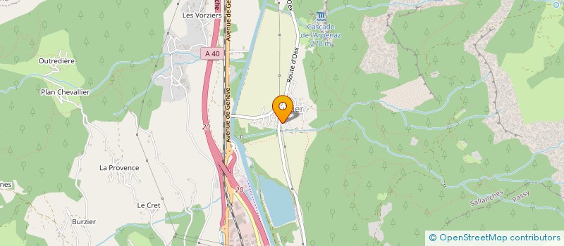 localisation de l'entreprise LE CREVE-COEUR à SALLANCHES