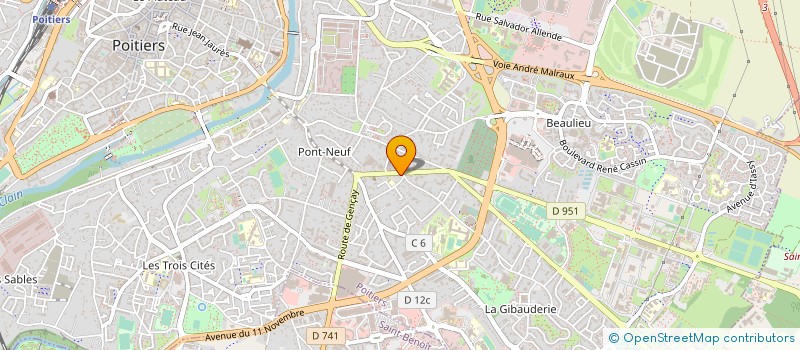 localisation de l'entreprise LE CRI à POITIERS