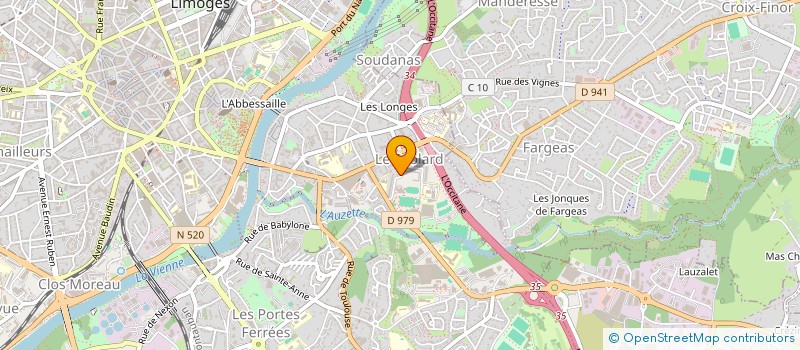 localisation de l'entreprise LE CRI D'LA CAROTTE - LCDC à LIMOGES