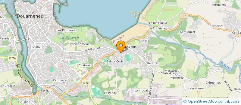 localisation de l'entreprise LE CRI DE LA LANGOUSTE  DOUARNENEZ