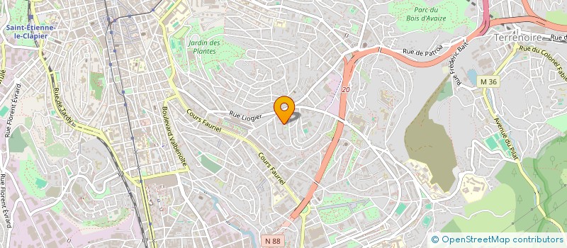 localisation de l'entreprise LE CRI DE LA LUNE  SAINT-ETIENNE