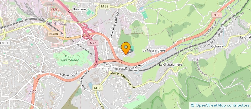 localisation de l'entreprise LE CRI DU CHARBON  SAINT-ETIENNE