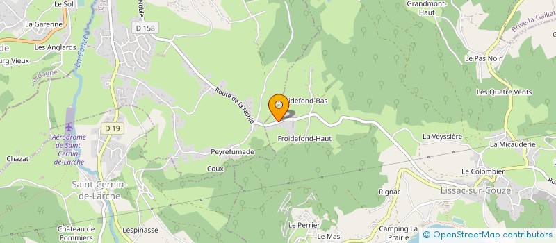 localisation de l'entreprise LE CRI DU PAPIER  LISSAC-SUR-COUZE