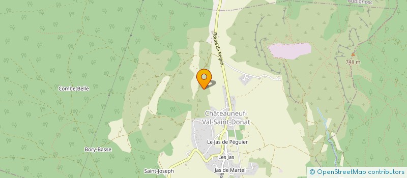 localisation de l'entreprise LE CRIN ET LA PLUME  CHATEAUNEUF-VAL-SAINT-DONAT