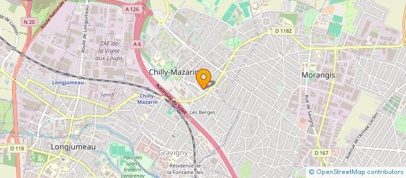 localisation de l'entreprise LE CRISTAL à CHILLY-MAZARIN