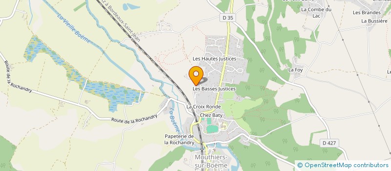 localisation de l'entreprise LE CRISTAL à MOUTHIERS-SUR-BOEME